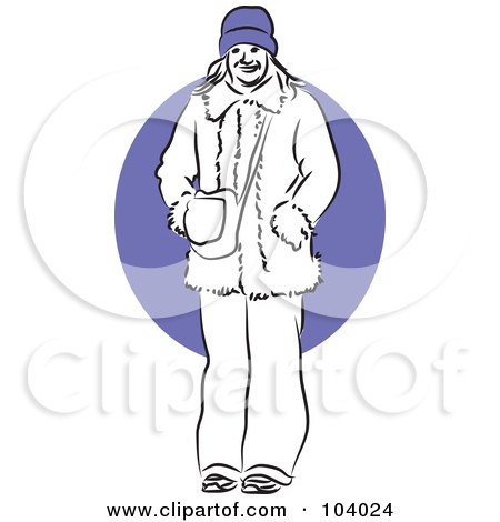 Royalty-Free (RF) Clipart Illustration of a Woman in a Coat by Prawny