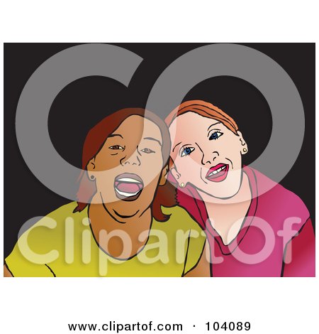 Royalty-Free (RF) Clipart Illustration of Two Pop Art Styled Women by Prawny