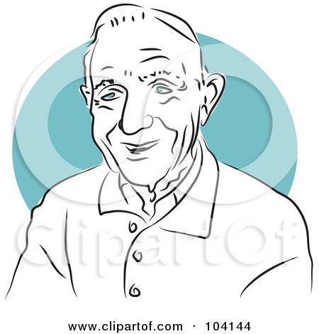 Royalty-Free (RF) Clipart Illustration of a Happy Old Man by Prawny