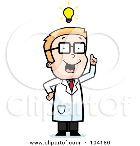 Royalty-Free (RF) Clipart Illustration of a Smart Scientist Boy by Cory Thoman