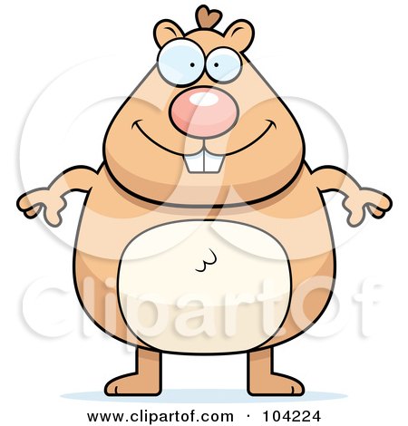 Royalty-Free (RF) Clipart Illustration of a Chubby Hamster by Cory Thoman