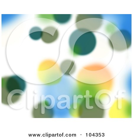 Royalty-Free (RF) Clipart Illustration of a Green Blurred Lights Background by BNP Design Studio
