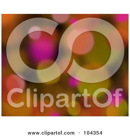 Royalty-Free (RF) Clipart Illustration of a Colorful Blurred Lights Background by BNP Design Studio