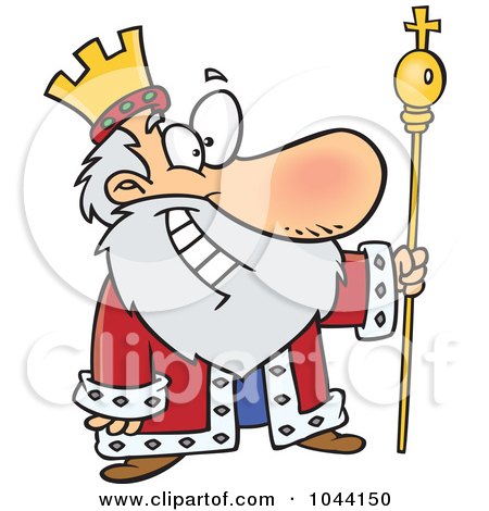 Royalty-Free (RF) Clip Art Illustration of a Cartoon Friendly King by toonaday