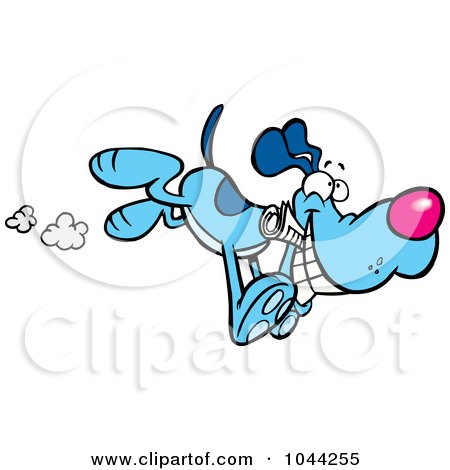 Royalty-Free (RF) Clip Art Illustration of a Cartoon Dog Fetching A Newspaper by toonaday