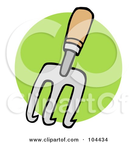 Royalty-Free (RF) Clipart Illustration of a Gardeners Hand Cultivater by Hit Toon