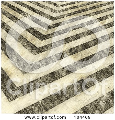 Royalty-Free (RF) Clipart Illustration of a Background Of Seamless Grungy Black And White Hazard Stripes by Arena Creative