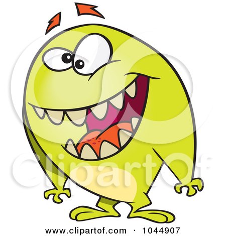 Royalty-Free (RF) Clip Art Illustration of a Cartoon Friendly Monster by toonaday