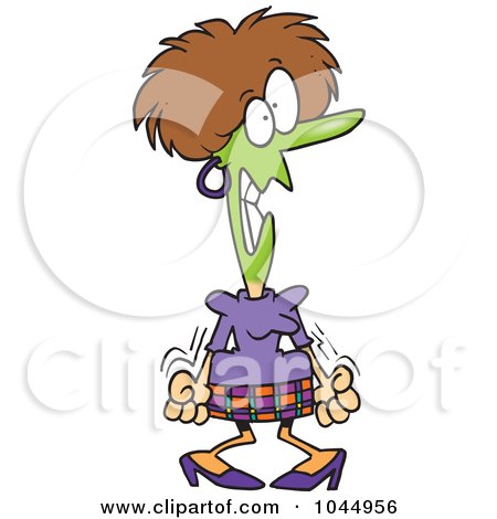 Royalty-Free (RF) Clip Art Illustration of a Cartoon Frustrated Businesswoman by toonaday