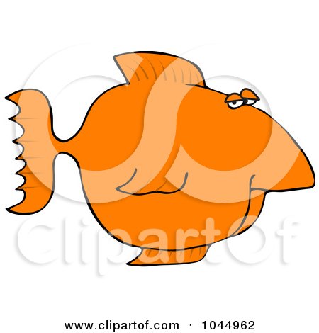 Royalty-Free (RF) Clipart Illustration of an Orange Fish With A Big Nose by djart