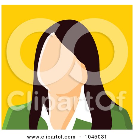 Royalty-Free (RF) Clip Art Illustration of a Faceless Businesswoman Avatar - 1 by yayayoyo
