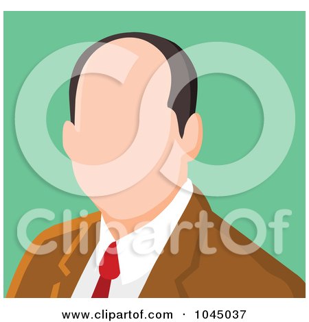 Royalty-Free (RF) Clip Art Illustration of a Faceless Businessman Avatar - 5 by yayayoyo