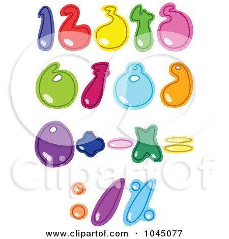 Royalty-Free (RF) Clip Art Illustration of a Digital Collage Of Colorful Numbers by yayayoyo