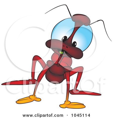 Royalty-Free (RF) Clip Art Illustration of a Red Bug by dero