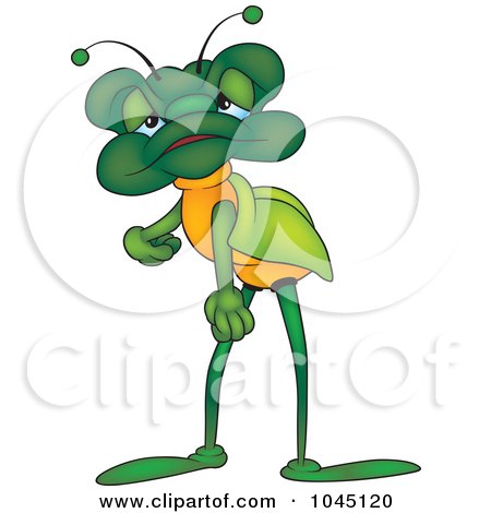 Royalty-Free (RF) Clip Art Illustration of a Tired Bug by dero