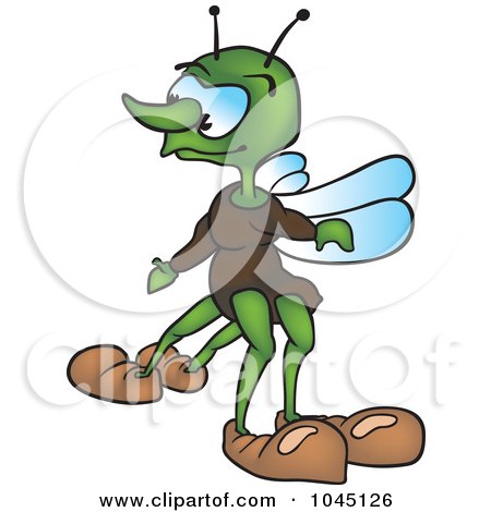 Royalty-Free (RF) Clip Art Illustration of a Four Legged Bug by dero