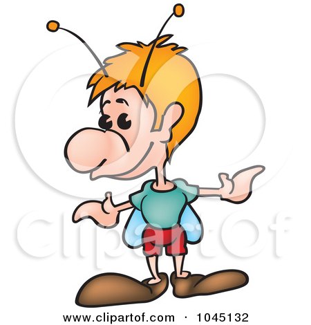Royalty-Free (RF) Clip Art Illustration of a Bug Standing by dero