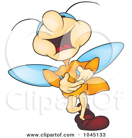 Royalty-Free (RF) Clip Art Illustration of a Laughing Bug by dero