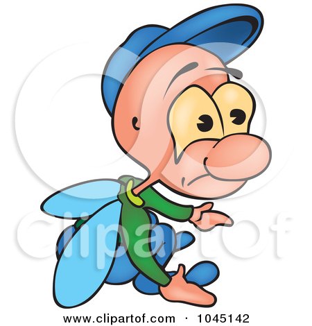Royalty-Free (RF) Clip Art Illustration of a Pouting Bug by dero