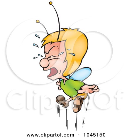 Royalty-Free (RF) Clip Art Illustration of a Crying Bug by dero