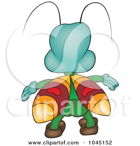Royalty-Free (RF) Clip Art Illustration of a Bug's Back by dero