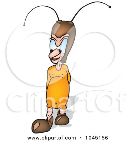 Royalty-Free (RF) Clip Art Illustration of a Female Bug by dero