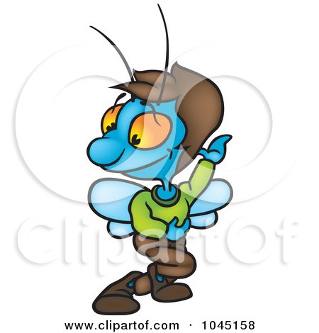 Royalty-Free (RF) Clip Art Illustration of a Gesturing Bug by dero