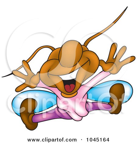 Royalty-Free (RF) Clip Art Illustration of a Happy Bug by dero