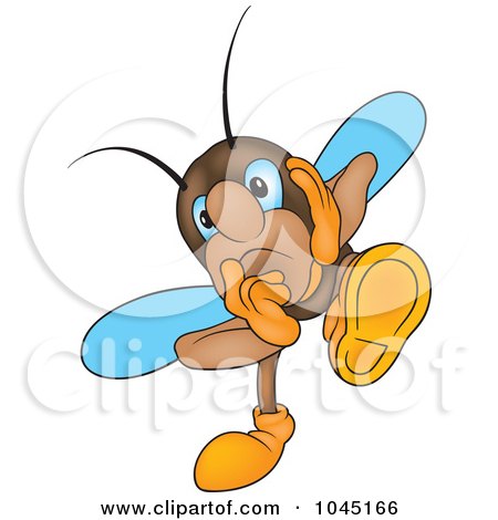 Royalty-Free (RF) Clip Art Illustration of a Worried Bug by dero