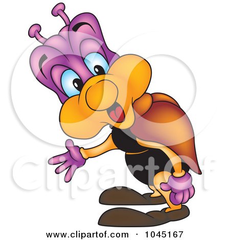 Royalty-Free (RF) Clip Art Illustration of a Confused Bug by dero