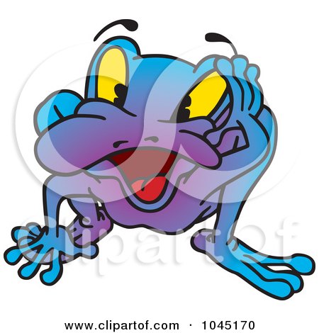 Royalty-Free (RF) Clip Art Illustration of a Colorful Frog by dero