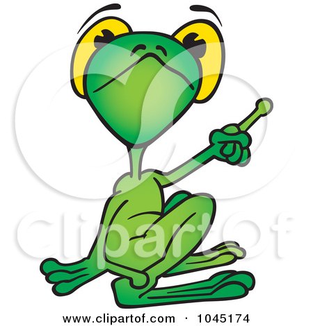 Royalty-Free (RF) Clip Art Illustration of a Pointing Frog by dero
