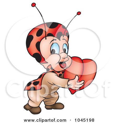 Royalty-Free (RF) Clip Art Illustration of a Love Ladybug by dero