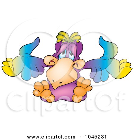 Royalty-Free (RF) Clip Art Illustration of a Colorful Parrot - 1 by dero