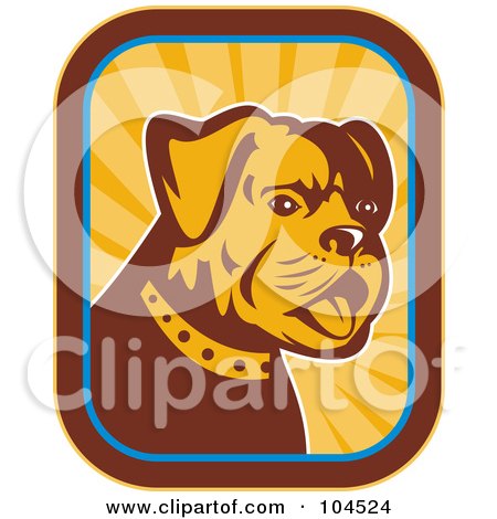 Royalty-Free (RF) Clipart Illustration of a Bulldog Logo by patrimonio
