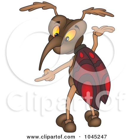 Royalty-Free (RF) Clip Art Illustration of a Red Beetle by dero