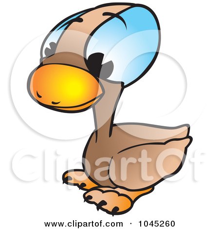 Royalty-Free (RF) Clip Art Illustration of a Duckling by dero