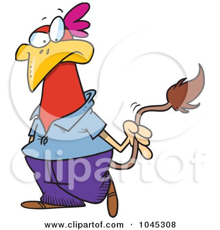 Royalty-Free (RF) Clip Art Illustration of a Cartoon Chicken Head by toonaday