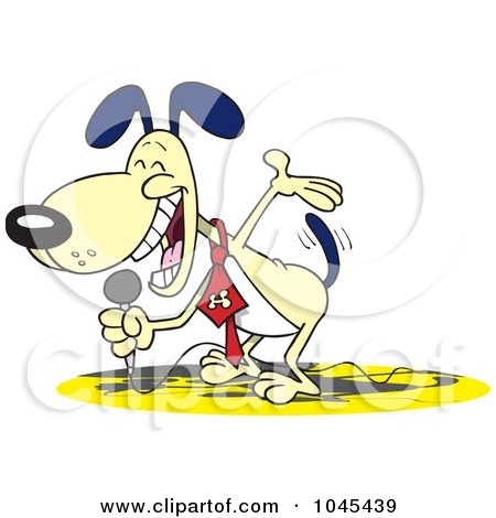 Royalty-Free (RF) Clip Art Illustration of a Cartoon Comedian Dog by toonaday