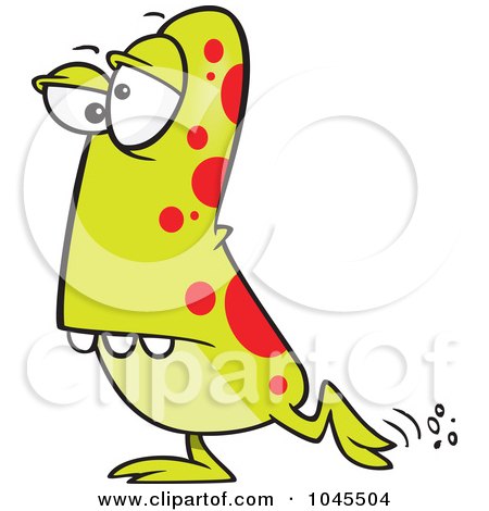 Royalty-Free (RF) Clip Art Illustration of a Cartoon Goofy Monster by toonaday