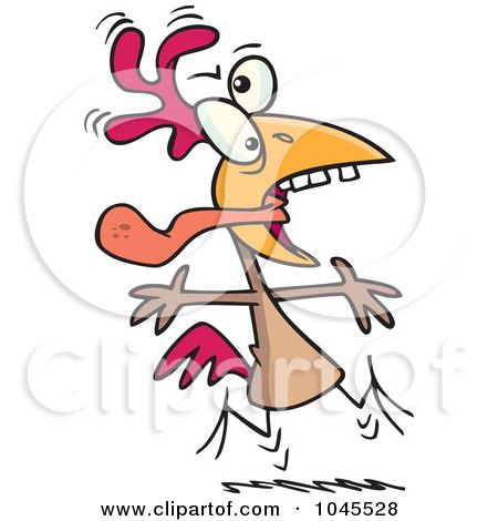 Royalty-Free (RF) Clip Art Illustration of a Cartoon Crazy Rooster by ...