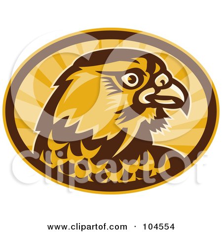 Royalty-Free (RF) Clipart Illustration of a Peregrine Falcon Logo by patrimonio