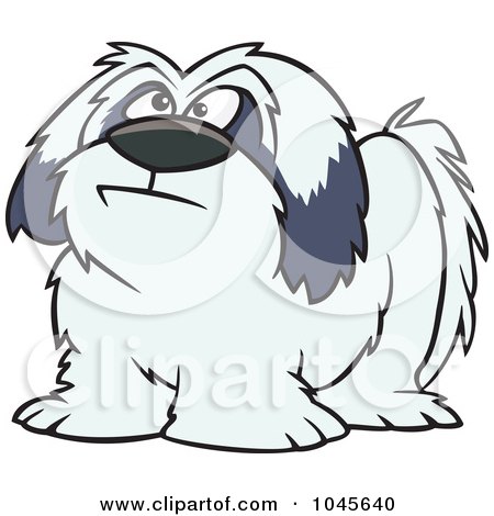 Royalty-Free (RF) Clip Art Illustration of a Cartoon Shaggy Dog by toonaday