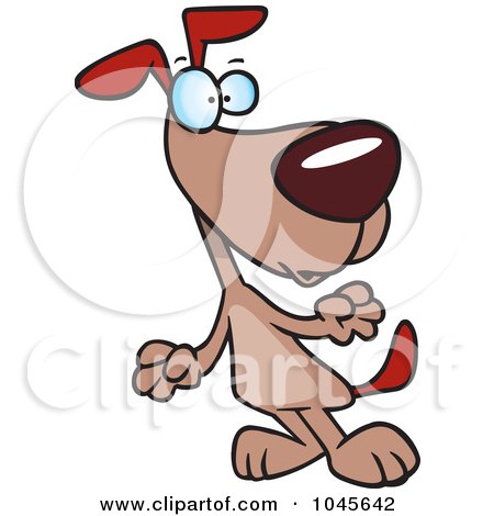 Royalty-Free (RF) Clip Art Illustration of a Cartoon Staring Dog by toonaday