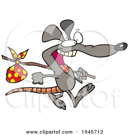 Royalty-Free (RF) Clip Art Illustration of a Cartoon Pack Rat by toonaday