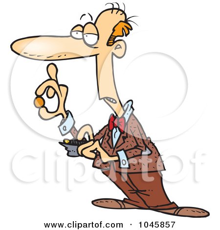 Royalty-Free (RF) Clip Art Illustration of a Cartoon Cheap Old Man by toonaday