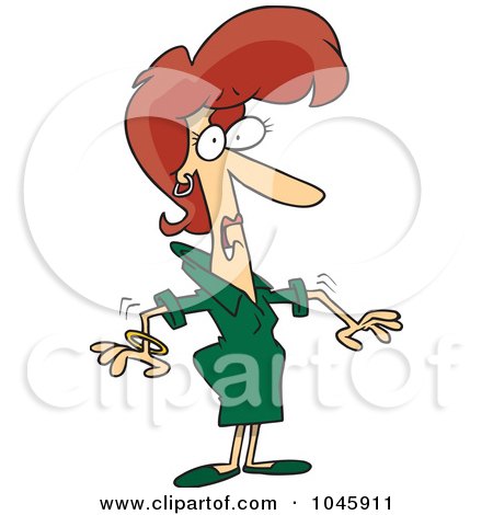 Royalty-Free (RF) Clip Art Illustration of a Cartoon Surprised Businesswoman by toonaday
