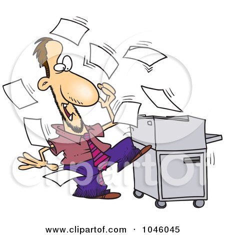 Royalty-Free (RF) Clip Art Illustration of a Cartoon Businessman By A Crazy Copier by toonaday