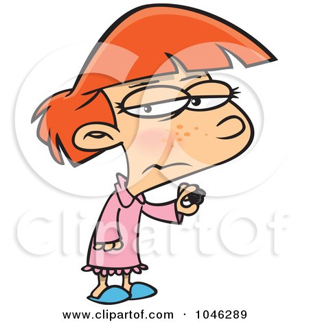 Royalty-Free (RF) Clip Art Illustration of a Cartoon Girl Holding Coal by toonaday