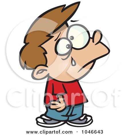 Royalty-Free (RF) Clip Art Illustration of a Cartoon Boy Crying by toonaday